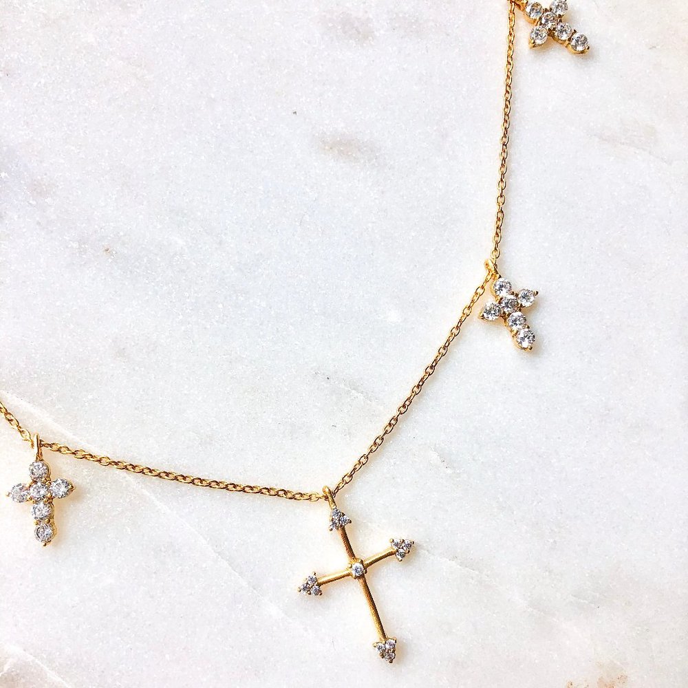 Dangling Crosses Necklace